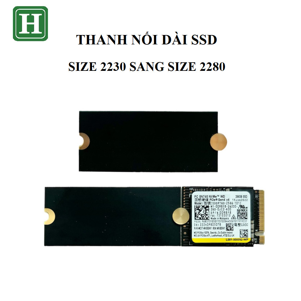 Thanh nối dài SSD, chuyển đổi SSD M2 size 2230 sang 2280