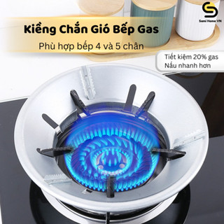 Kiềng Chắn Gió Bếp Ga 2 Lớp BOXHOME Chất Liệu Thép Đen Cao Cấp, Tiết Kiệm 20% Gas