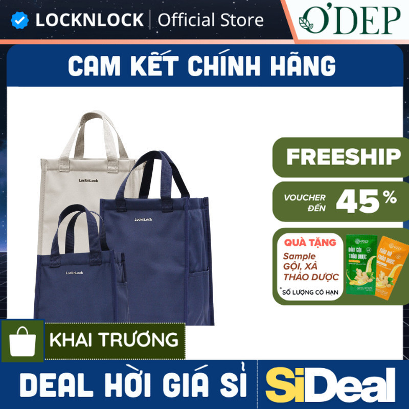 Túi đựng bộ hộp cơm LocknLock Daily Cooler, Table Mat HWB820/ HWB821 - Hàng chính hãng - SIDEAL SIO