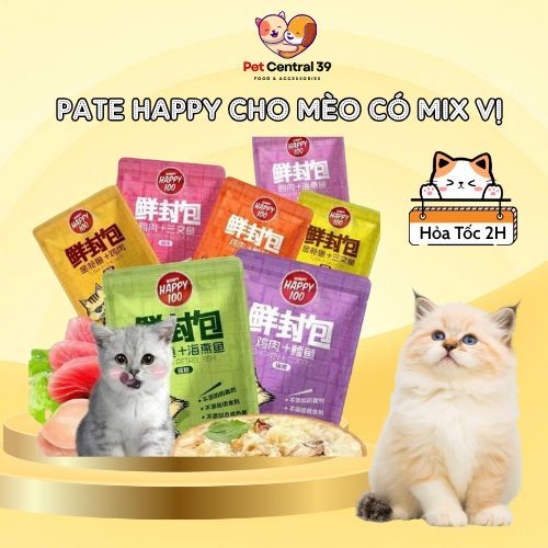 (Hỏa Tốc 19H) Pate Wanpy Happy 100 cho mèo gói 70g - Thức ăn ướt cho Mèo - Pet Central 39