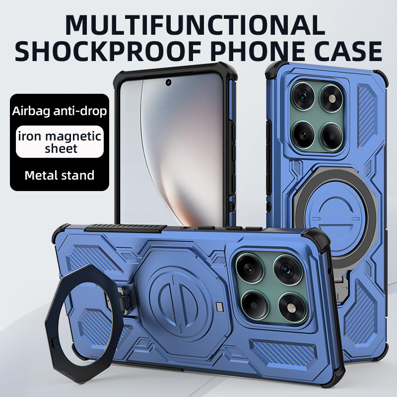 360° Vòng kim loại có thể xoay được Vỏ giáp cho Motorola Edge 60 Fusion 50 Pro Vỏ chống sốc