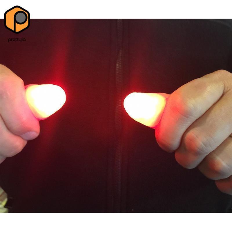 2 Chiếc Magic Light Up Finger Fingers LED Tricks Thumb Props Magic Light Up Finger Finger Toy Finger