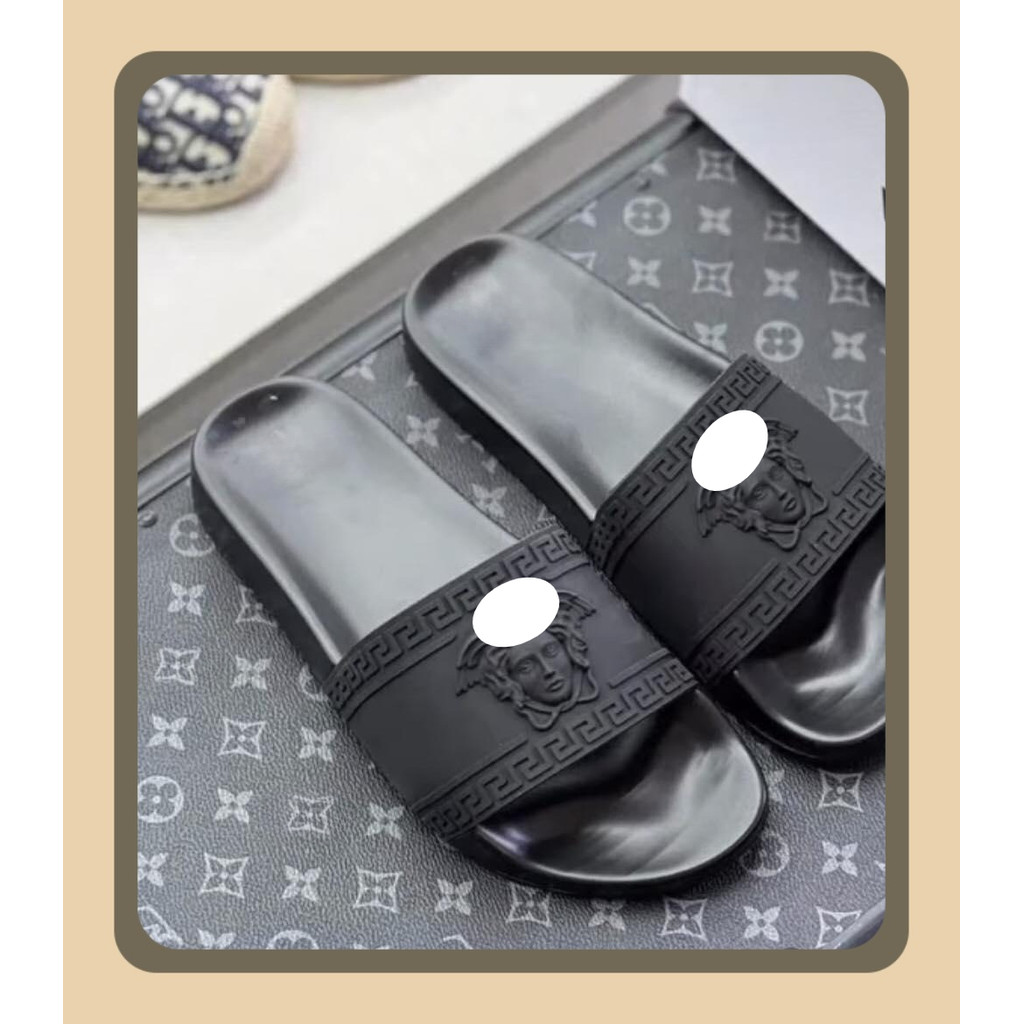 Dép Versa Đen , Dép Versa Đen Mặt Medusa Hàng Cao Cấp ( Full Box Full Phụ Kiện ) - Shop Legia Lauren