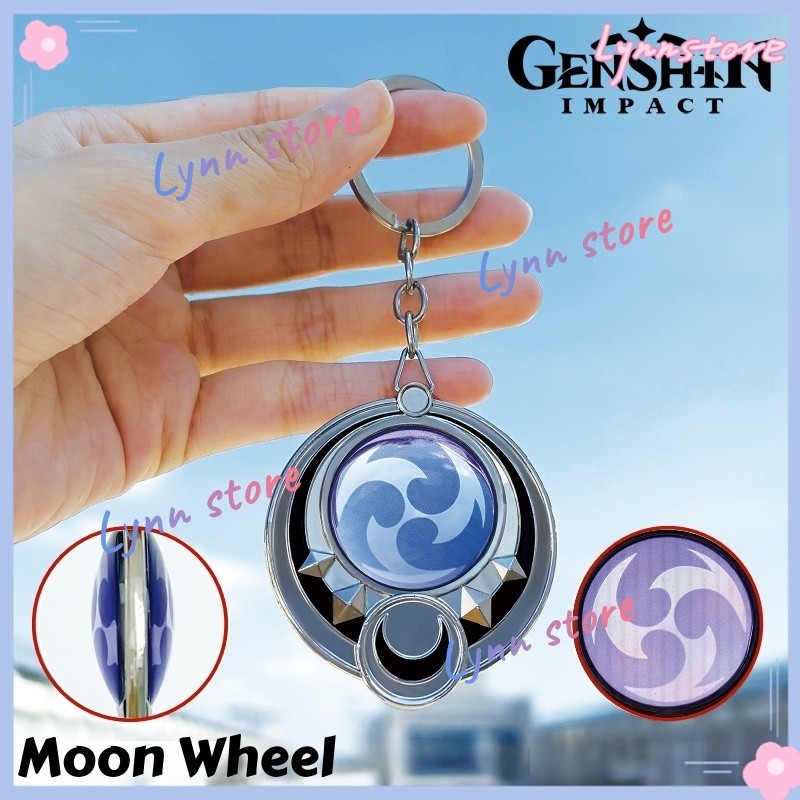 Phong cách trong suốt GENSHIN NOD-KRAI Vision Keychiians GENSHIN IMPACT MOON WHEEL VISION Móc khóa k