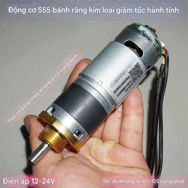 Động cơ giảm tốc 12V–24V kèm encoder – Motor DC có cảm biến tốc độ, mô-men xoắn cao