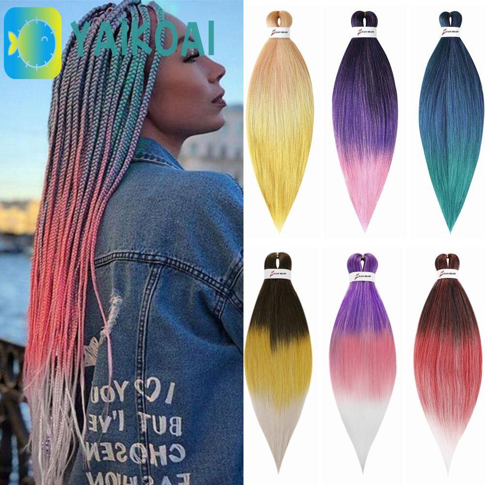 GLENES Jumbo Braids Hair Extensions - Thiết kế màu sắc ombre DIY, Dây tóc giả nữ 26 inch
