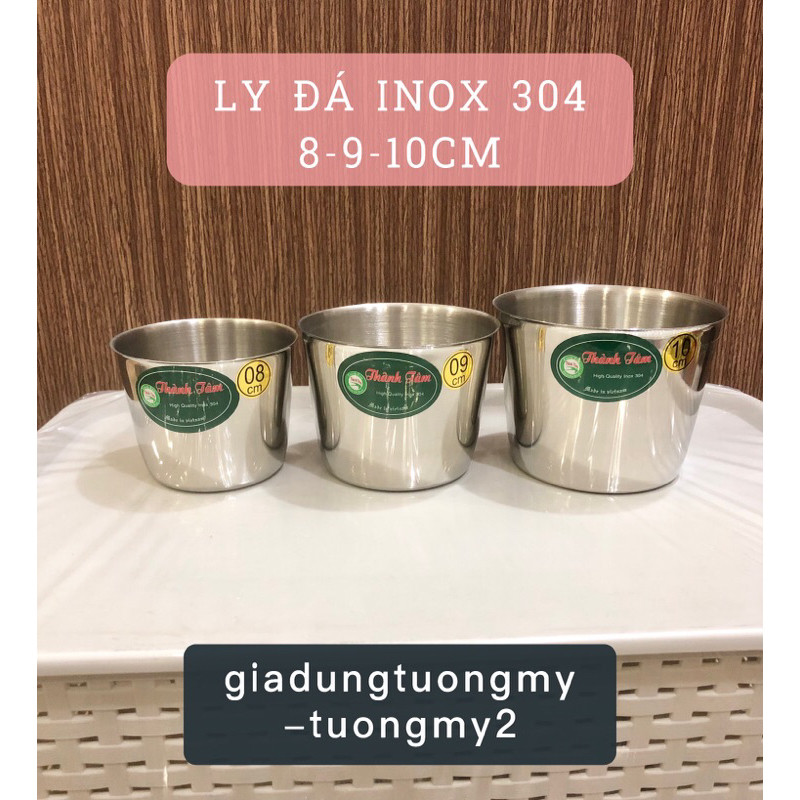 Set 5 - 10 Ly Làm Đá INOX 304 Cao Cấp Bền Đẹp, Chung làm đá tủ lạnh tiện lợi - đường kính 8cm, 9cm, 