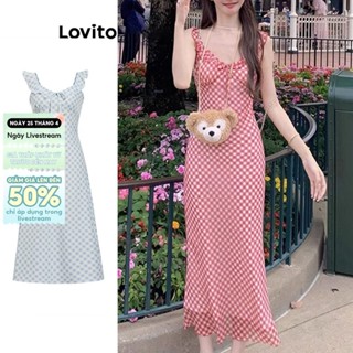  Lovito Váy thanh lịch Váy hoa mềm mại dành cho nữ LNE59555  Nhiều màu  