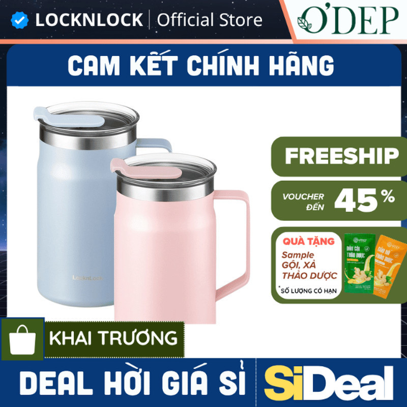 Cốc giữ nhiệt 600ml LocknLock Chính hãng Metro Table Mug LHC4282PIK - SIDEAL SIO