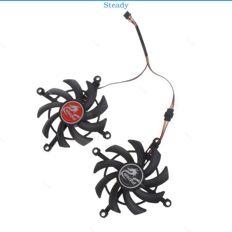 Quạt làm mát ổn định 75mm 4Pin 12V VGA Fan Card đồ họa cho GeForce RTX 3060 Ti RTX3060 DUO 12G V2 L-