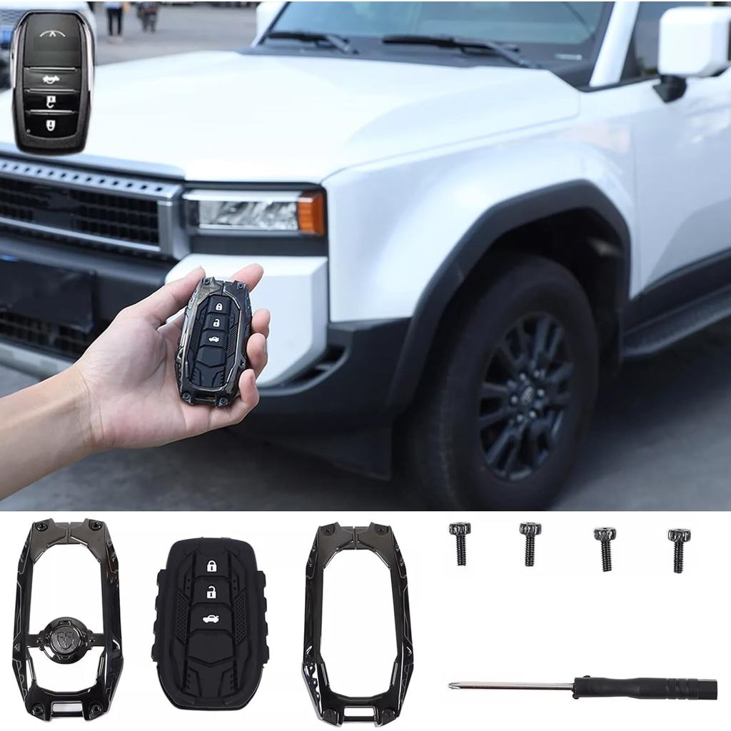 Vỏ bảo vệ chìa khóa kim loại nặng Thích hợp cho 2024 2025 Toyo-a Land Cruiser 250 1958 Prado Lc250 J