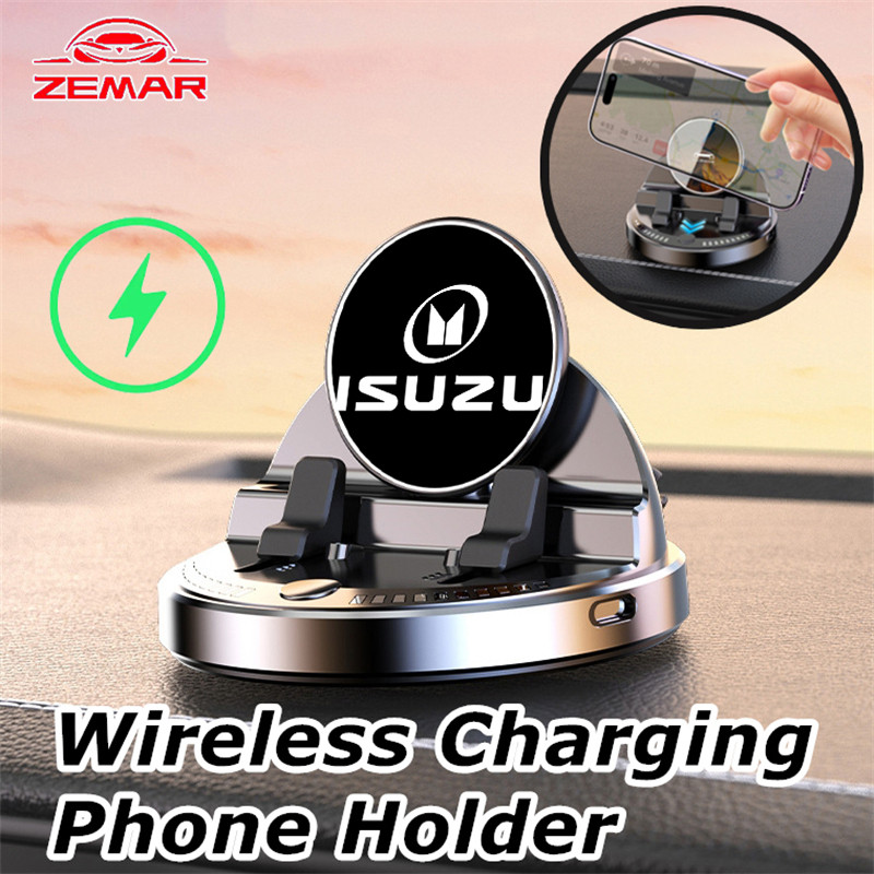Giá đỡ điện thoại sạc không dây ISUZU Bảng điều khiển trung tâm Điều hướng Giá đỡ điện thoại di động