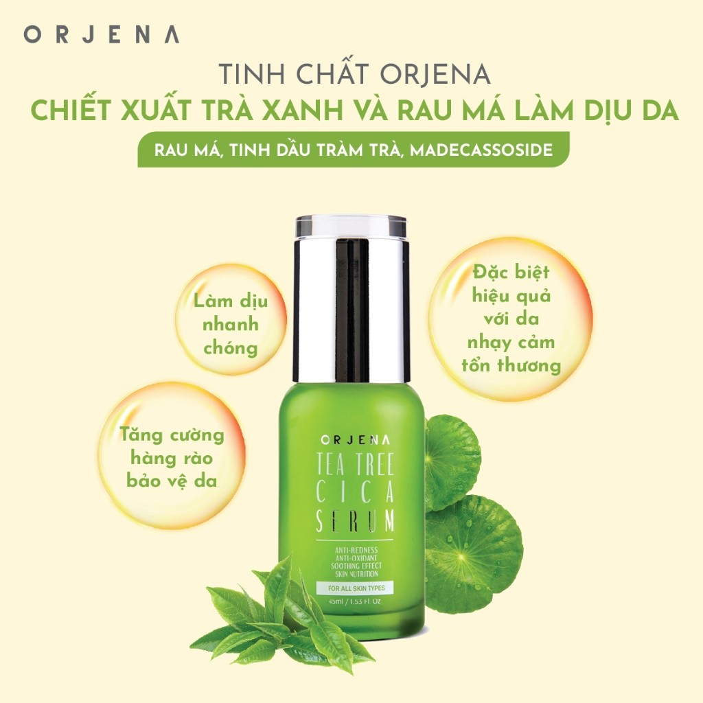 Serum Dưỡng Và Phục Hồi Chiết Xuất Tràm Trà và Rau Má ORJENA Giúp Cấp Ẩm Làm Dịu Da 45ml