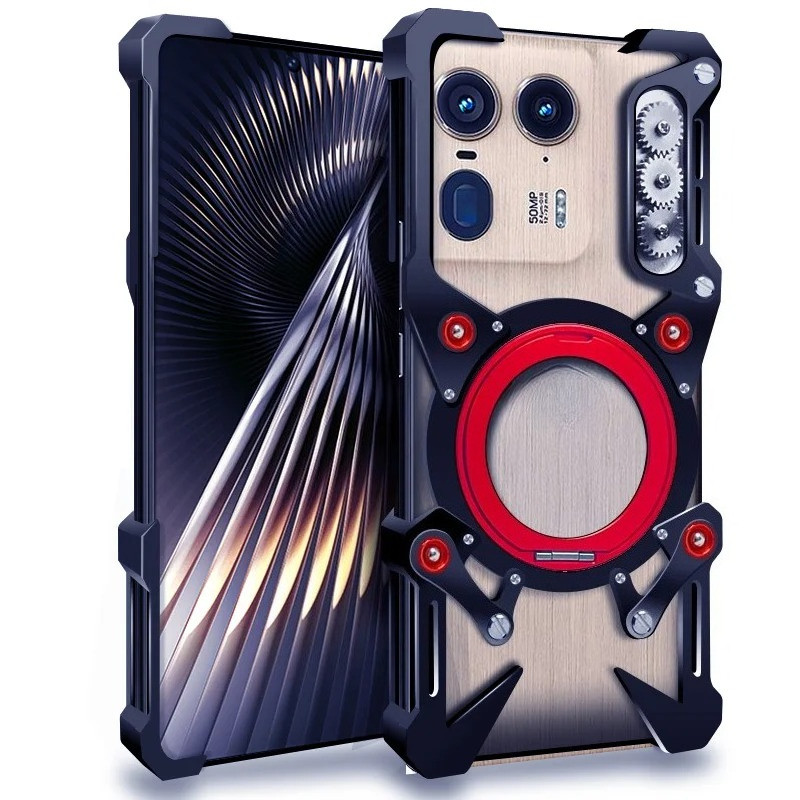 Ốp Kim Loại Rỗng Sang Trọng Cho X50 Ultra Cover 50 Fusion Nhôm Cản Tích Hợp 360° Giá đỡ có bảo vệ