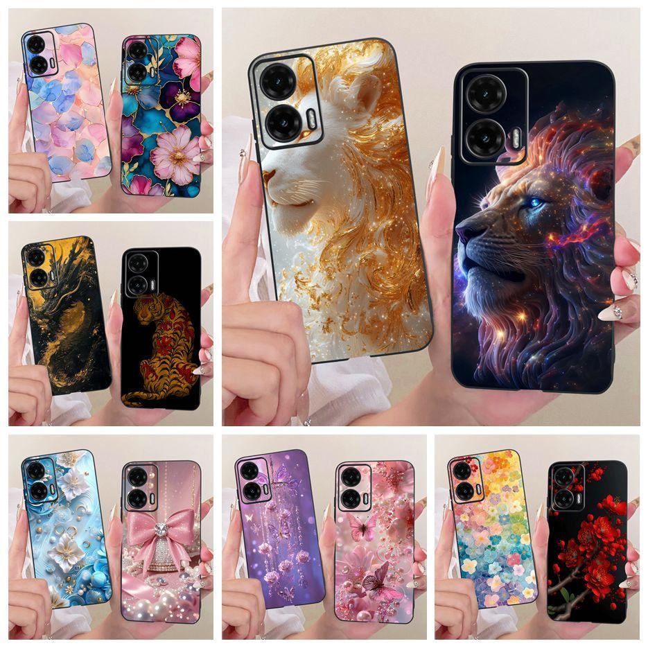 Dành Cho Motorola Moto G55 Ốp Lưng Moto G85 Sư Tử Dễ Thương Sơn Thời Trang Bao Silicon Mềm Dành Cho 