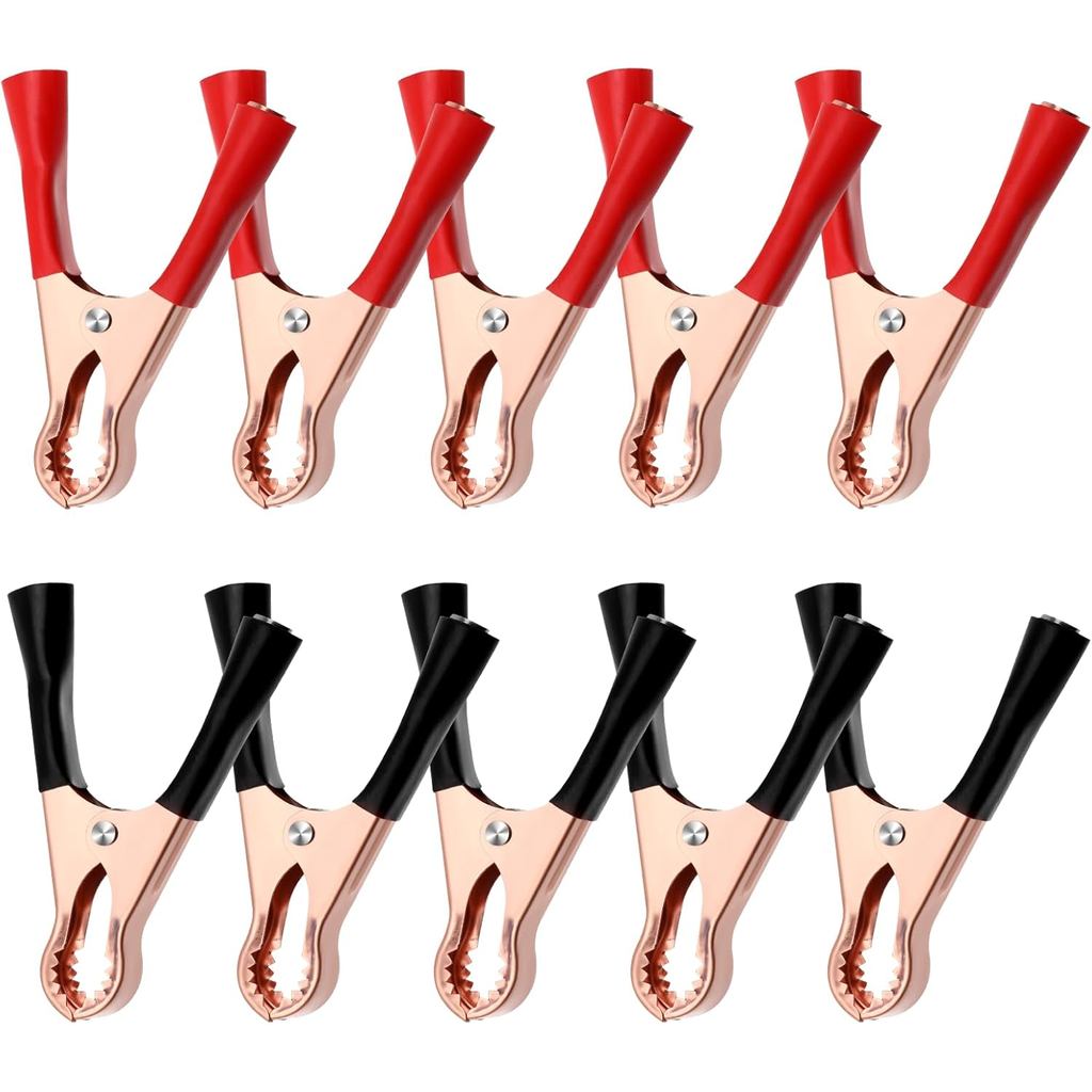 10 Chiếc Kim Loại Cá Sấu Kẹp 50A Cách Nhiệt Cá Sấu Kẹp Chịu Lực Cá Sấu Kẹp Thiết Bị Đầu Cuối Kiểm Tra Kẹp Pin Cáp Thay Thế Cá Sấu Kẹp Đồng Mạ Điện Sprin