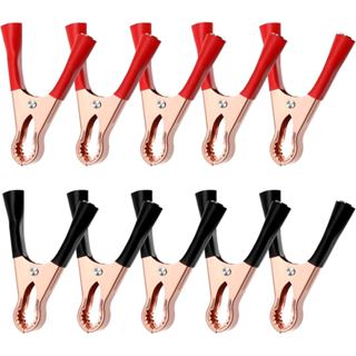 10 Chiếc Kim Loại Cá Sấu Kẹp 50A Cách Nhiệt Cá Sấu Kẹp Chịu Lực Cá Sấu Kẹp Thiết Bị Đầu Cuối Kiểm Tra Kẹp Pin Cáp Thay Thế Cá Sấu Kẹp Đồng Mạ Điện Sprin