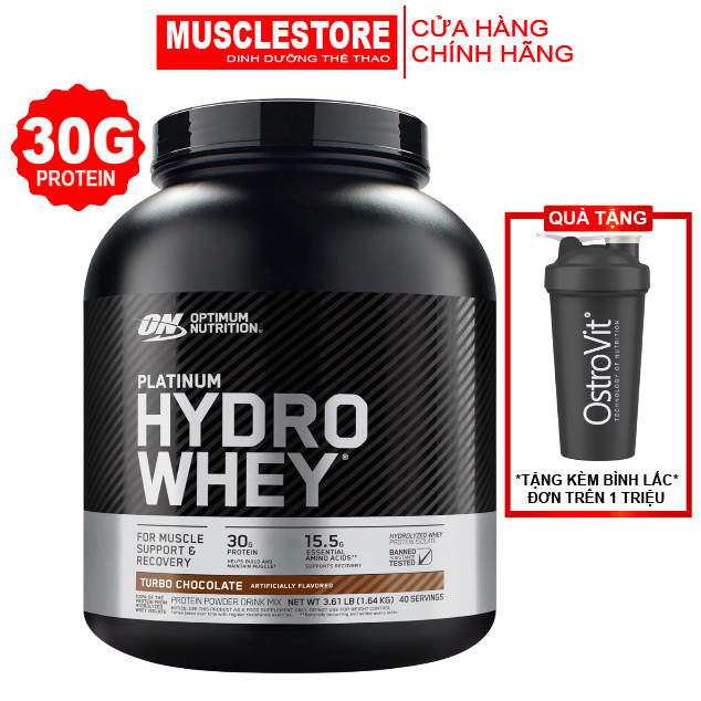 Sữa Bột Optimum Nutrition Platinum HYDRO WHEY, Whey Hydro, Bổ Sung Protein, EAA & BCAA