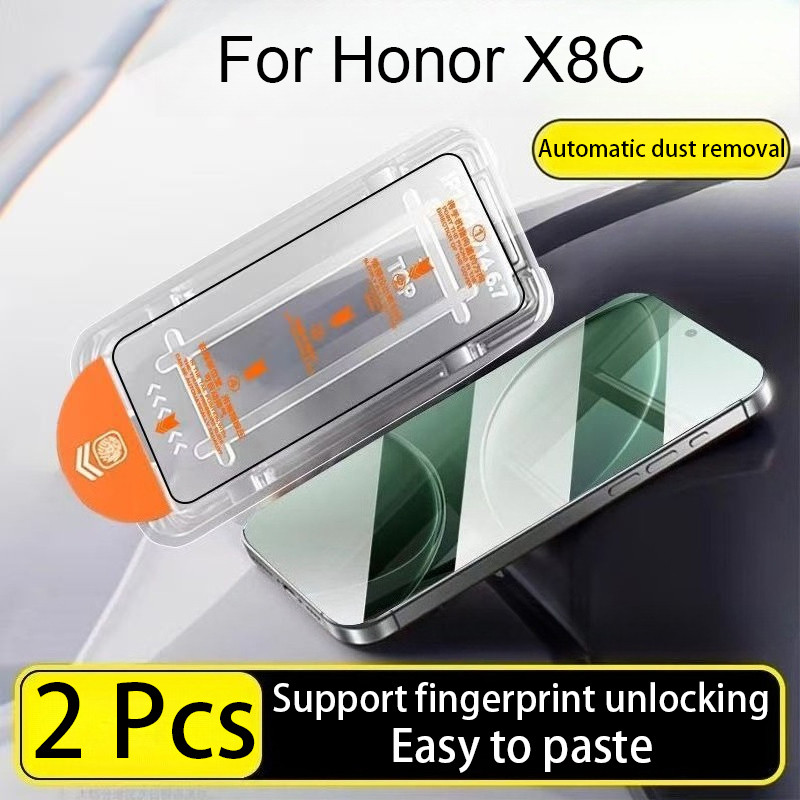 2 Chiếc Cho Honor X8C HD Kính Cường Lực Một Cú Bấm Bảo Vệ Màn Hình Cho Honor X8C X8B X7C X6C X5B 400