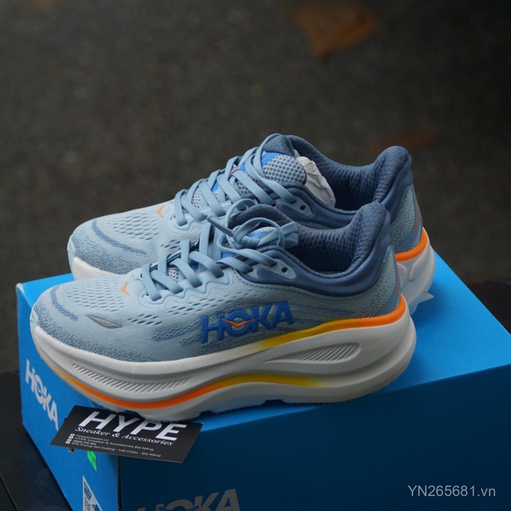 Giày thể thao chạy bộ Hoka | Hoka Bondi 9 Xanh Rộng