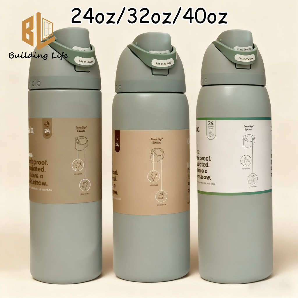 Owala Freesip Tumbler Cup Summer Paradise Tumbler 24oz 32oz 40oz Thép không gỉ cách nhiệt với ống hú