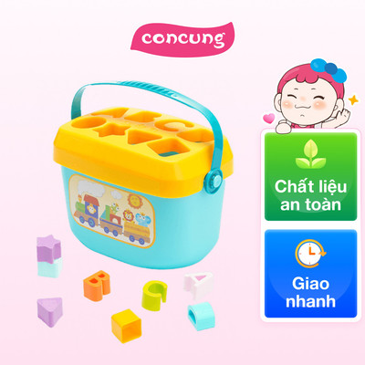 Hộp đồ chơi giáo dục thả khối trí tuệ có vai xách JS041283