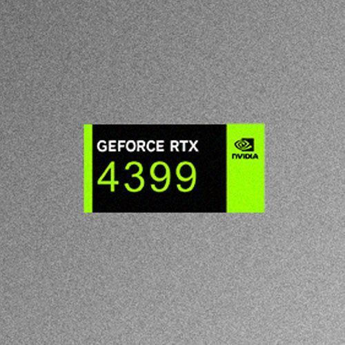 New Product#Funny Nvidia Stickers5090Graphics Card Sticker RTX8090Mobile Phone Computer Label Sticke