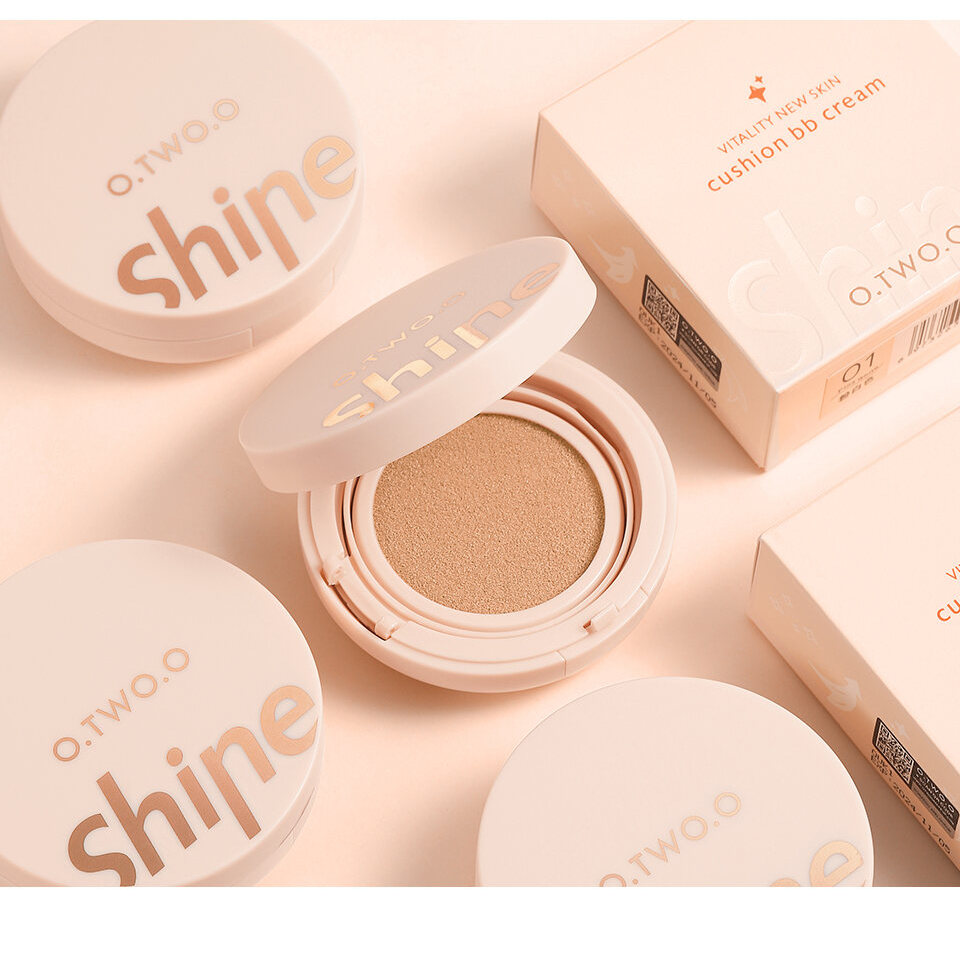 O.TWO.O Shine BB Cream Air Cushion 3 màu Bảo hiểm đầy đủ Chống thấm nước Đệm che khuyết điểm lâu trô