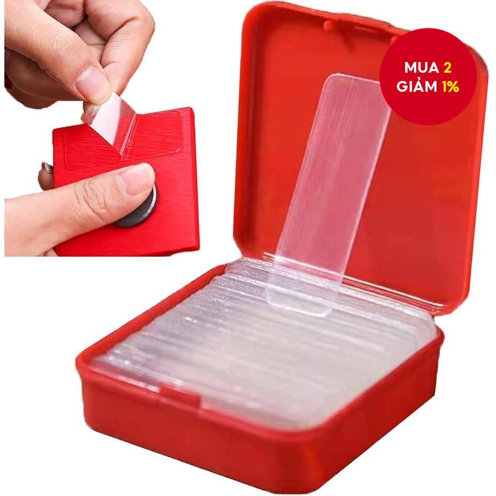   60 miếng băng keo hai mặt trong suốt dán bóng câu đối băng keo dán tường đa năng chống nước không để lại vết có thể rửa và tái sử dụng 