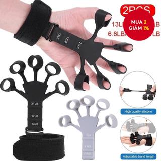 2 Chiếc Ngón Tay Cầm Cầm Silicon Ngón Tay Huấn Luyện Viên Tập Thể Dục Với 6 Cấp Độ Chịu Cho Người Chơi Guitar Có Tay Cổ Tay Dây Strengripster