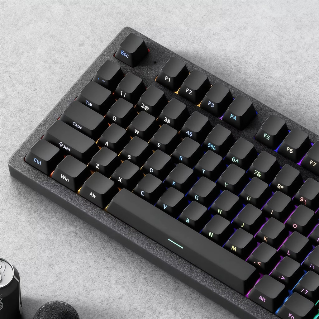 Màu đen Double Shot PBT Keycaps RGB Backlit Side Print Keycap OEM Profile cho bàn phím cơ