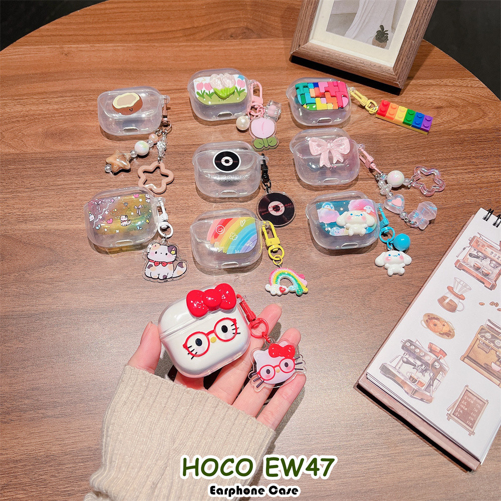 [Ngôi sao tương lai] Dành cho vỏ HOCO EW47 Vỏ tai nghe silicon mềm DIY Mèo dễ thương