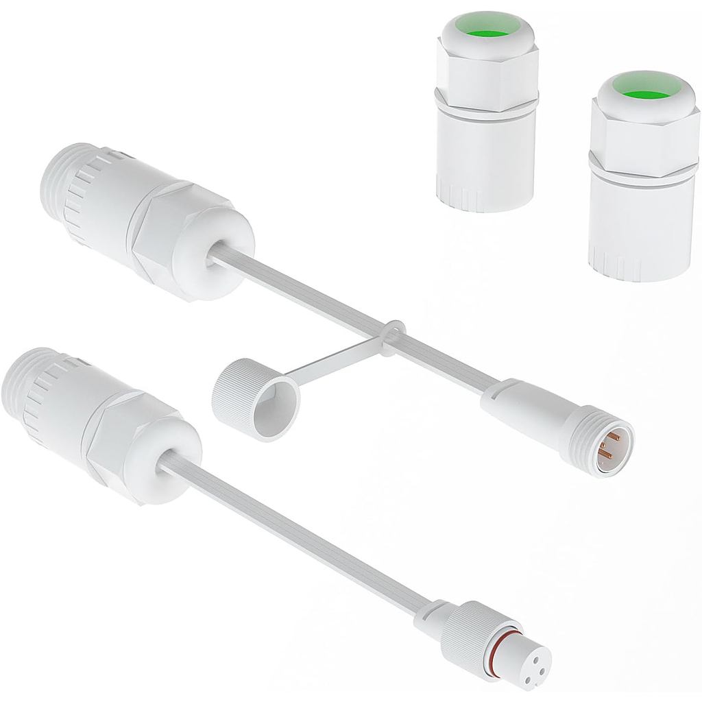 2 Gói Đầu Nối Chống Thấm Nước Cho Đèn Ngoài Trời Vĩnh Viễn Govee Tương Thích Với Govee H705A H705B H