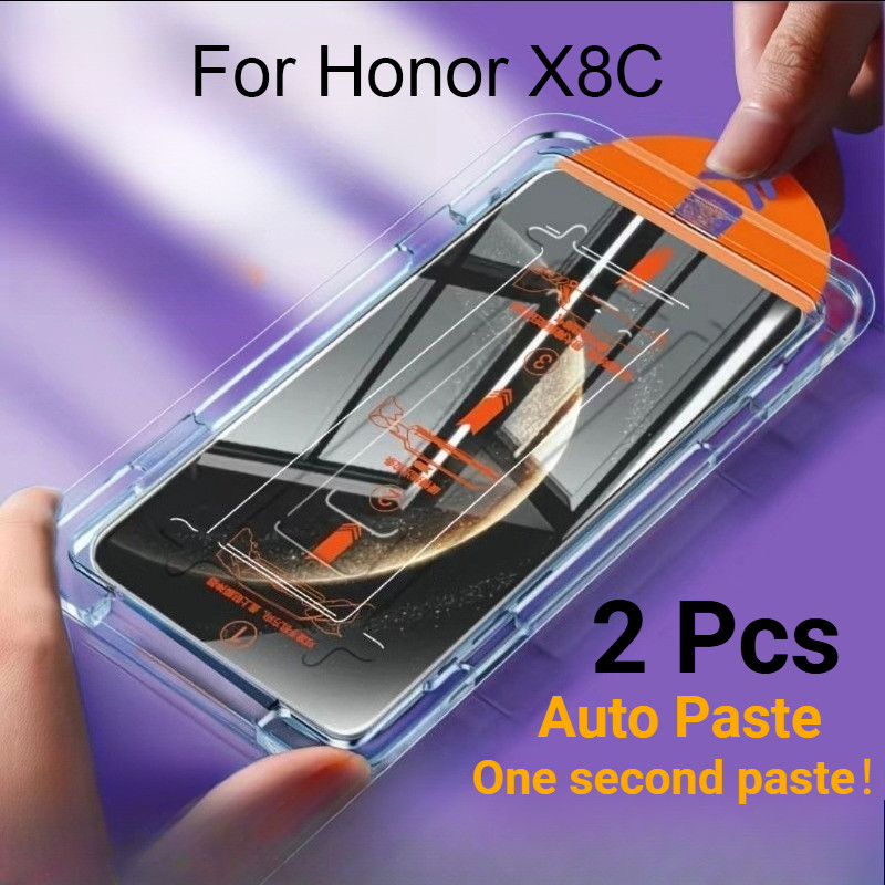 2 Chiếc Cho Honor X8C HD Kính Cường Lực Một Cú Bấm Bảo Vệ Màn Hình Cho Honor X8C X8B X7C X6C X5B 400