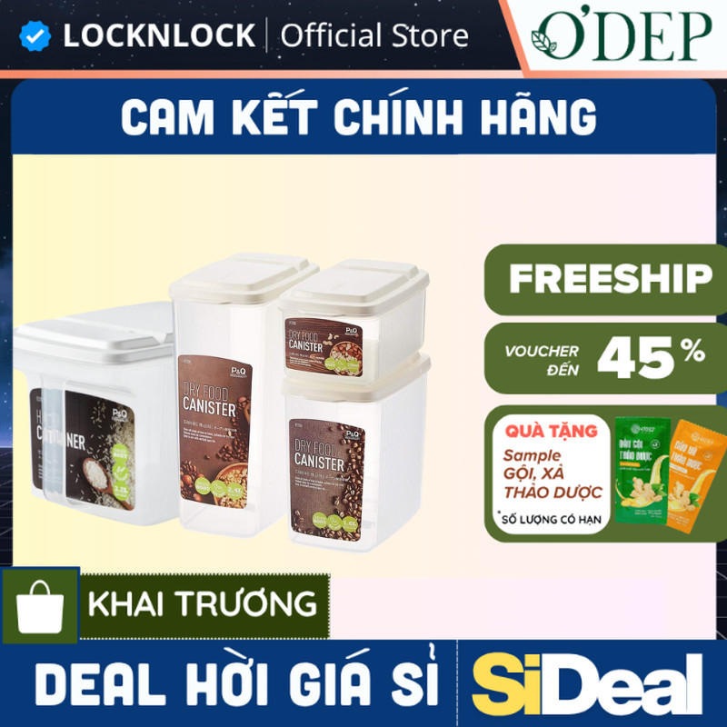 Hộp bảo quản thực phẩm Dry Food LocknLock Chính hãng Nhiều dung tích P-1735 P-1736 P-1737 P-1738 - SIDEAL SIO