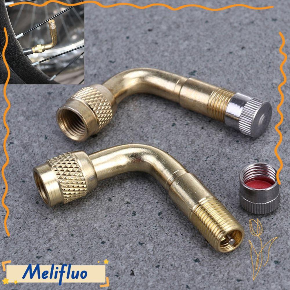 Thân van lốp khí bằng đồng MELIFLUO, Van xe đạp điện góc 45 / 90 / 135 độ nhiều màu, với bộ chuyển đ