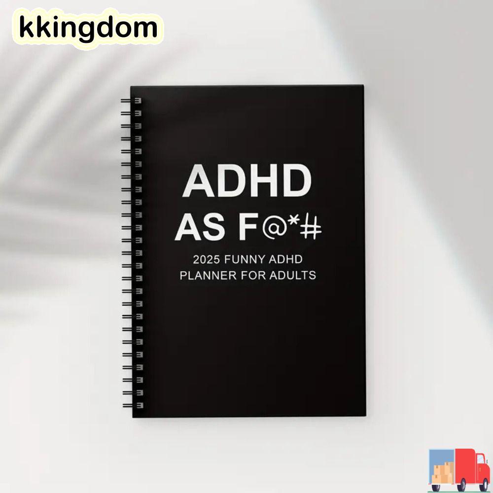 KKINGDOM ADHD Planner 2025, Lịch Gia Đình 12 Tháng Cá Tính 2025 Ngộ nghĩnh ADHD Planner, Quà Tặng Hà