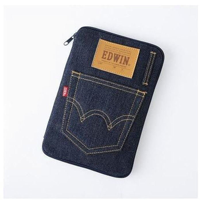 Nhật Bản Đơn Giản Thời Trang EDWIN Denim Túi Đựng Thẻ Tổ Chức Du Lịch Di Động Đựng Hộ Chiếu Di Động 