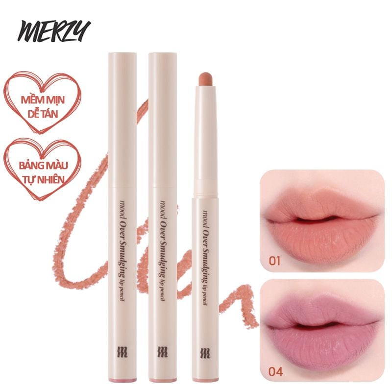 Chì Kẻ Viền Môi Merzy Mood Over Smudging Lip Pencil 0.9g