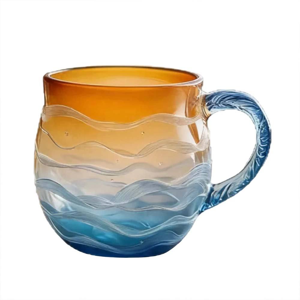 Sea glass sunset mug coffee cup