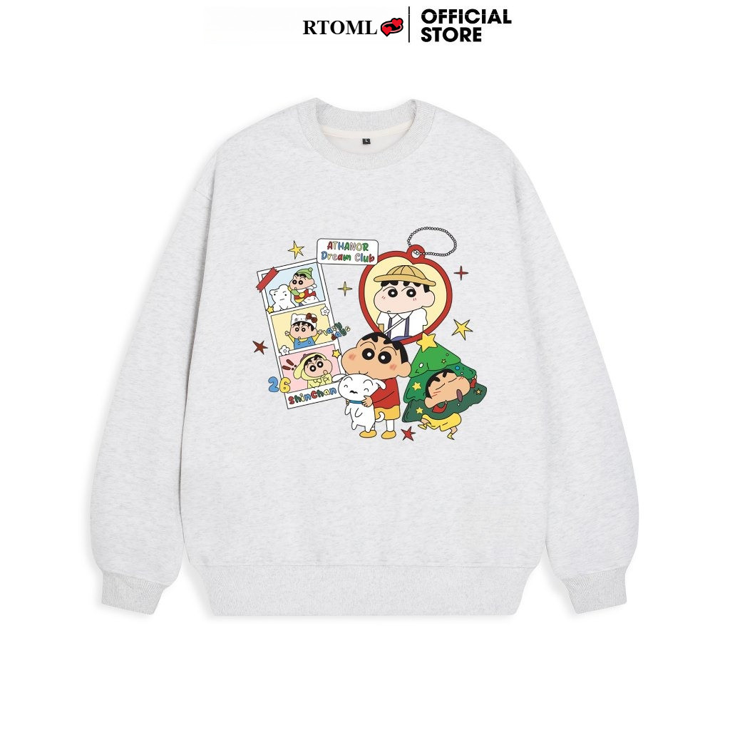 Áo Sweater Dáng Rộng Unisex Nỉ Bông Xám Tiêu Mẫu 320GSM 100% cotton Local Brand - RTOML