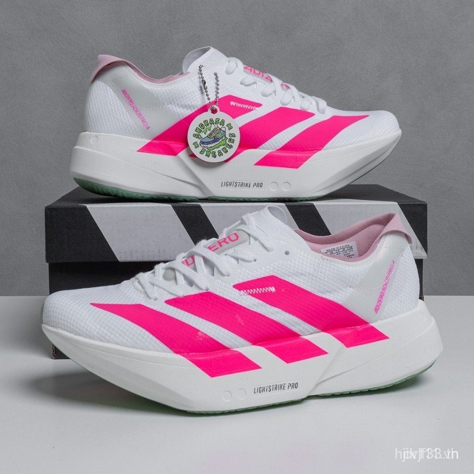 Giày chạy bộ ASICS Adizero Adios Pro 4 màu trắng hồng