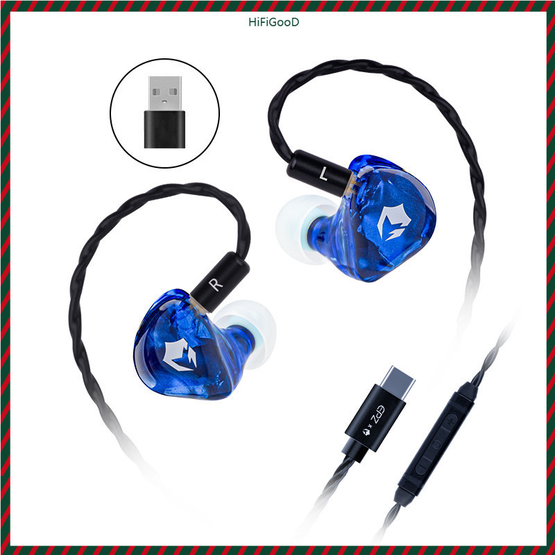 EPZ G10 Tai nghe có dây trong tai HIFI Music IEM Tai nghe khử tiếng ồn Type-C 1.7MM / 3.5MM Cáp tai 