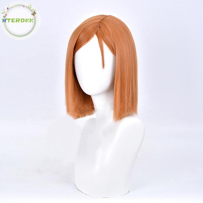 TEROKK Wig cosplay nhân vật Nobara Kugisaki từ Jujutsu Kaisen, chống nhiệt độ cao