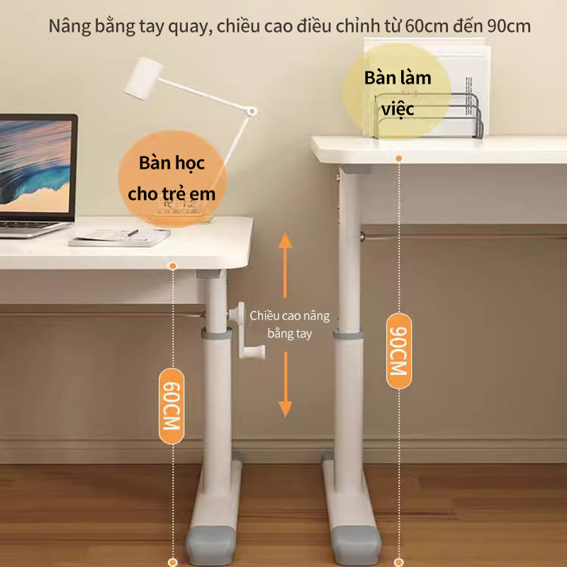 BRTHORY Bàn Có Thể Điều Chỉnh Đứng Máy Tính Laptop Bàn Không Gian Lớn Bàn Học Máy Tính Quay Tay Bàn Điều Chỉnh Chiều Cao Giường Bên Bàn | BigBuy360 - bigbuy360.vn