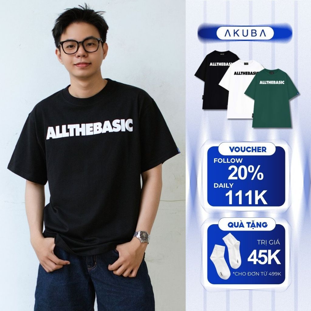 (COD) Áo Thun Mais Corre Mais Dinheiro AKUBA Unisex Form Rộng In Lụa Basic, Chất Vải Cotton Thoáng M