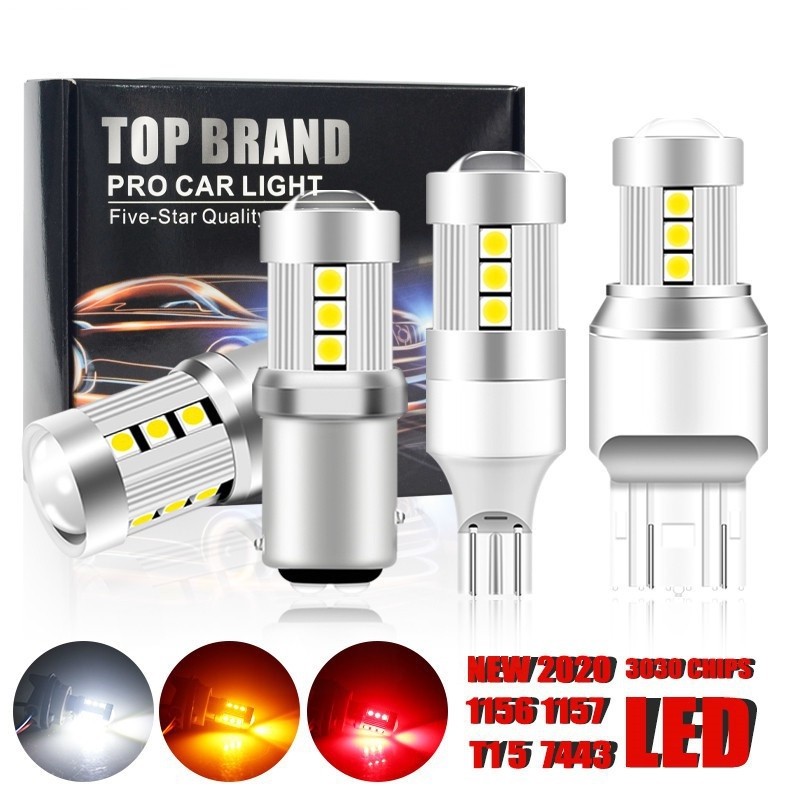 1 Cc CANBUS T15 W16W LED 1156 P21W PY21W / 5W 3030LED 1157 BAY15D P21 / 5W Bóng Đèn Bật Đèn Tín Hiệu