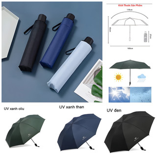 Ô dù che mưa nắng cầm tay gấp gọn tự động 2 chiều，Dù che nắng mưa mini tiện lợi，mini UPF50+