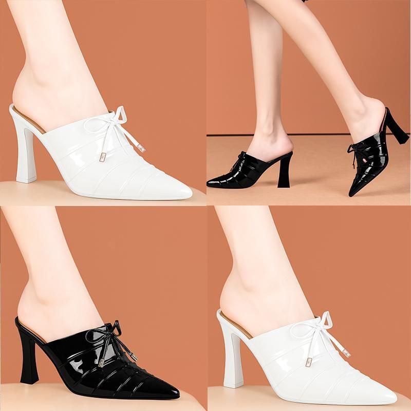 Dép Cao Gót Phối Quai Nơ Thời Trang- CG250