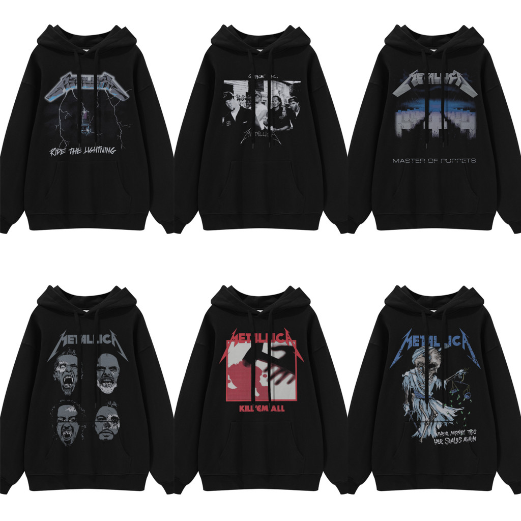 Áo Hoodie in hình hai mặt Metallica Master of Puppets Garage